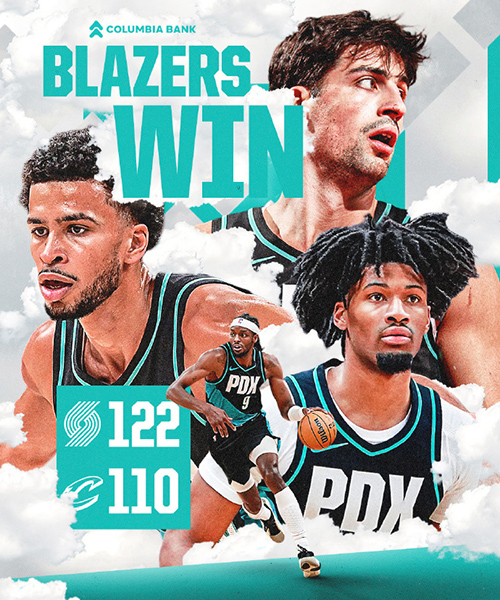 开拓者背靠背122-110骑士，米切尔33分，杨瀚森出战